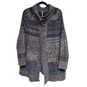 Free People Starlight Shadow Poncho Cardigan Women's Size Medium